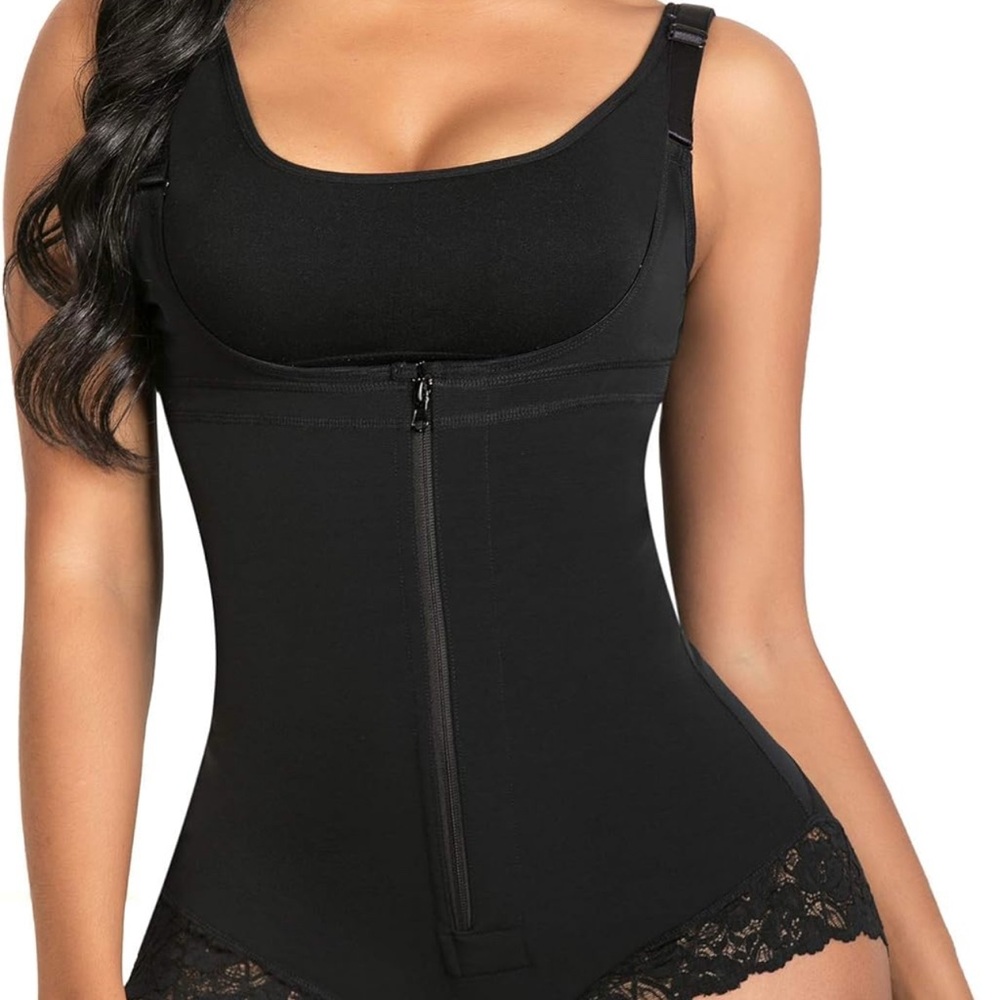 SHAPERX Women's Sz L Black Fajas Shapewear Postpartum Tummy Control Body Shaper